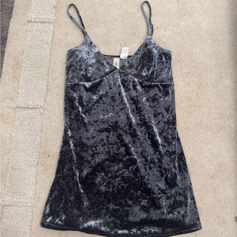 Vintage 90s mini chica spaghetti strap velvet dress